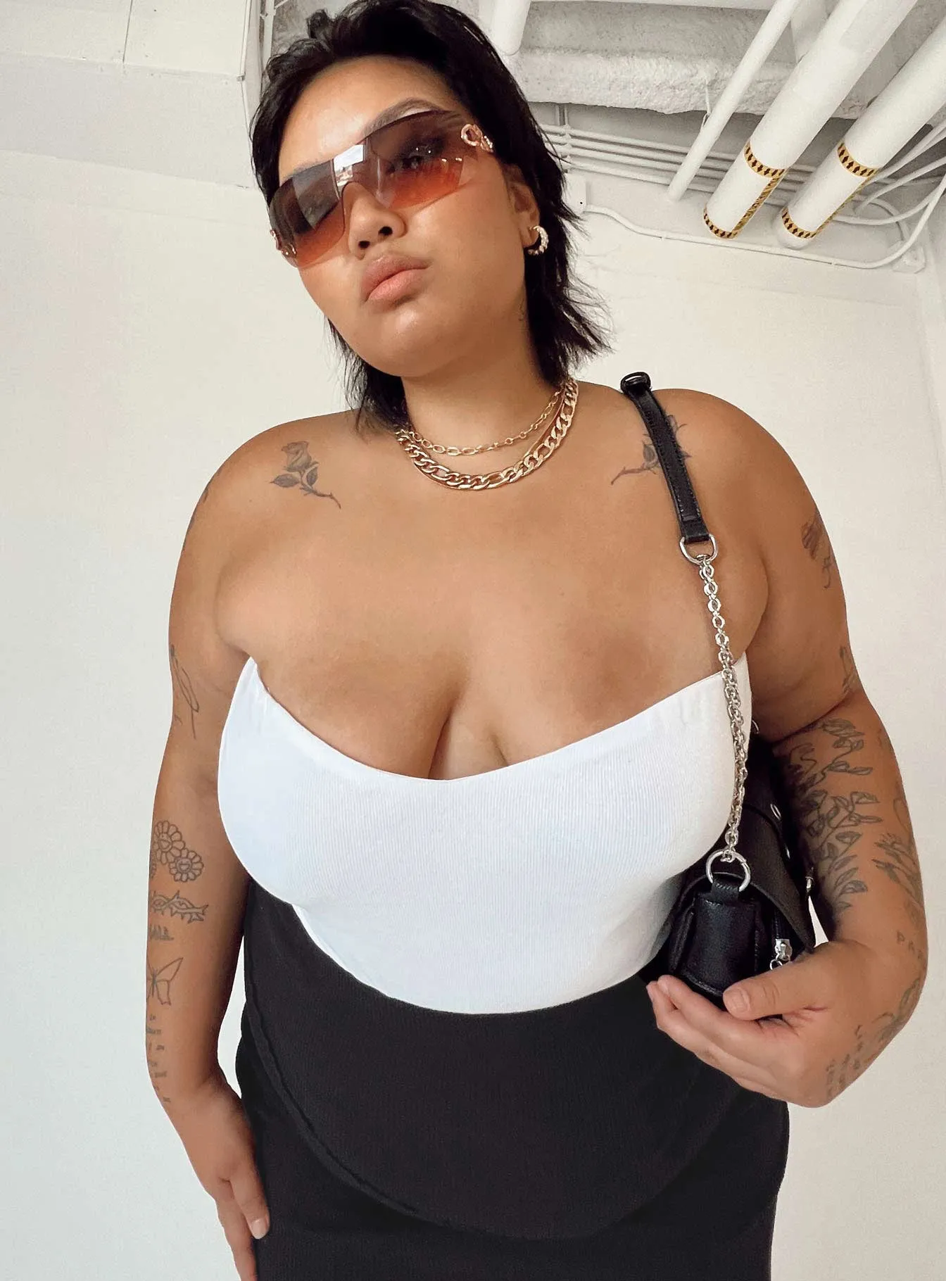 breathable bodysuit sport bodysuit Aston Strapless Bodysuit White Curve
