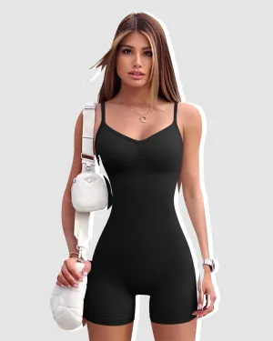 Holiday Worker Sleeveless V Neck  Jumpsuits