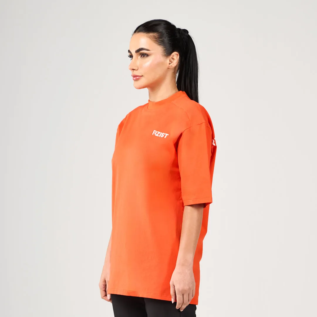The Impossible Oversized T-Shirt - Neon Orange Loose fitting comfort Breathable mesh panel