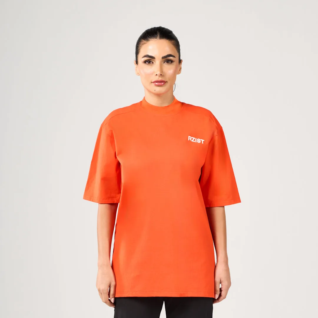 QuickDry MinimalistStitching The Impossible Oversized T-Shirt - Neon Orange