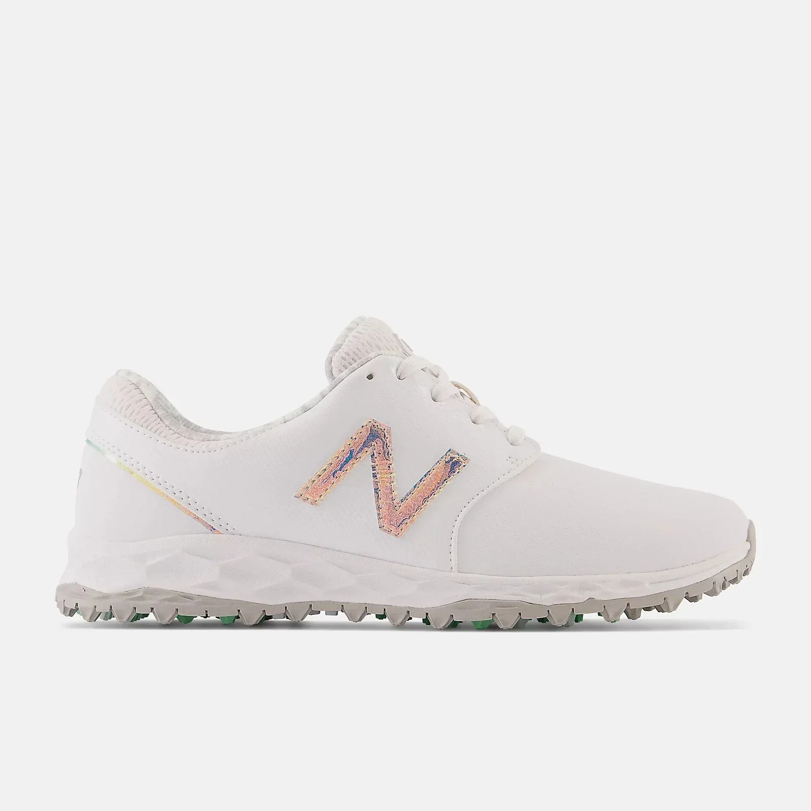 New Balance Womens Fresh Foam Breathe Golf Shoe - WHITE MULTI Foot Action Pro Look