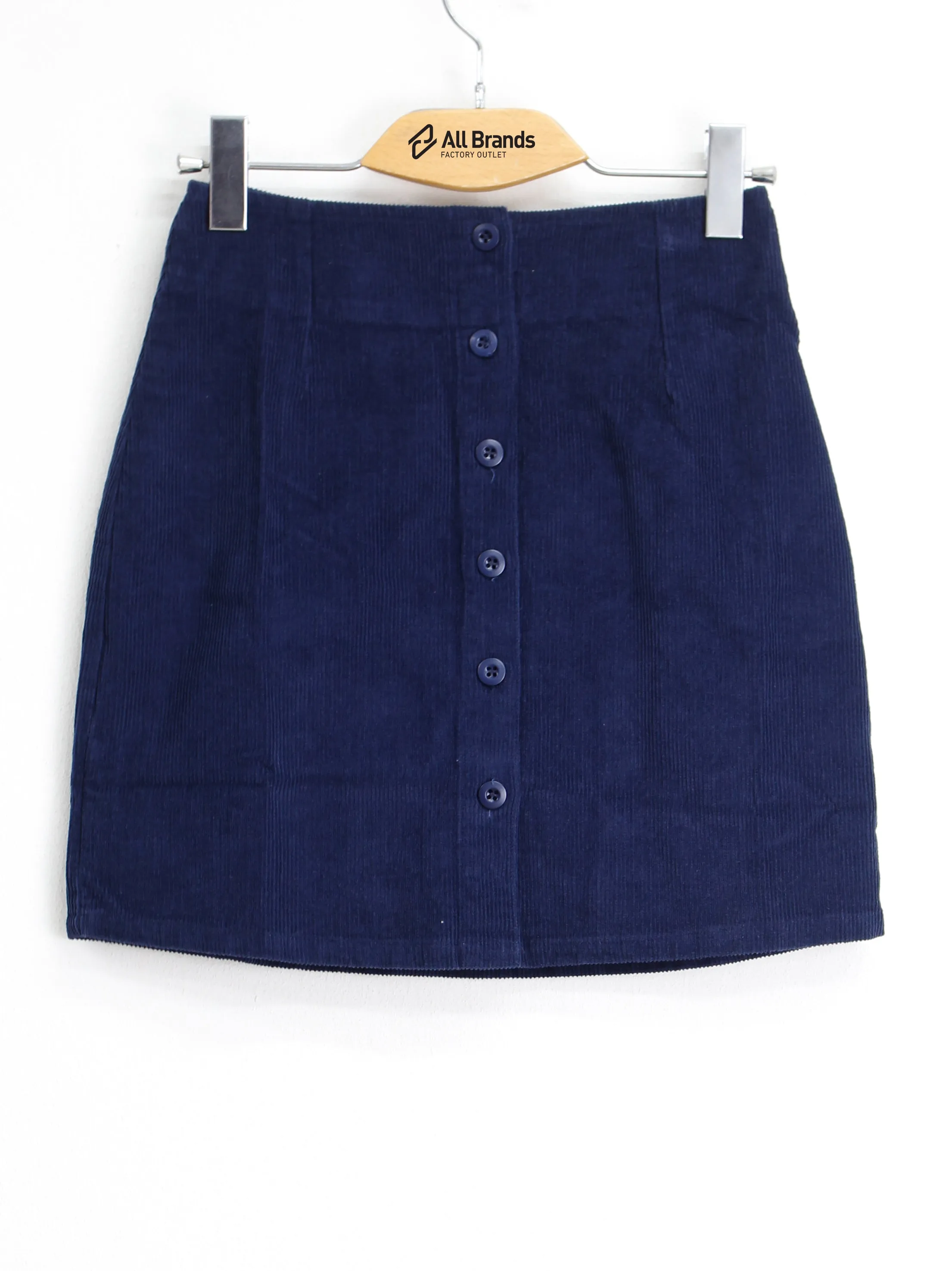 Women's Ribbed Velvet Skirt,Navy Heat Dissipating Fabric