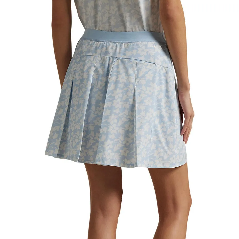 RLX Ralph Lauren Women's 17' Aim Pleated Back Golf Skort - Cold Spring Floral color block Soft Layers
