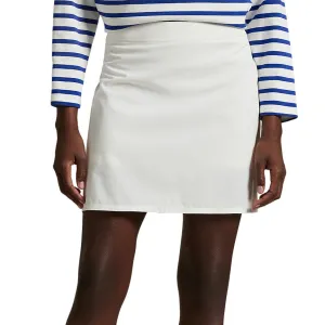 Sequined Finish RLX Ralph Lauren Women's 17" Aim Pleated Back Golf Skort - Ceramic White