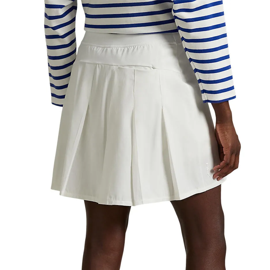 Spring Must Have Comfort Mood RLX Ralph Lauren Women's 17" Aim Pleated Back Golf Skort - Ceramic White