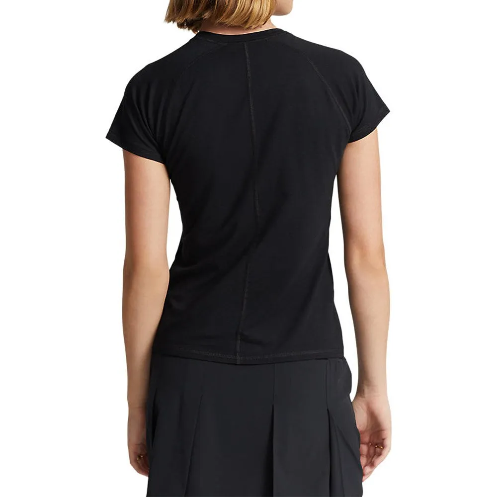RLX Ralph Lauren Women's Stretch Crew Tee - Polo Black Creative Flow