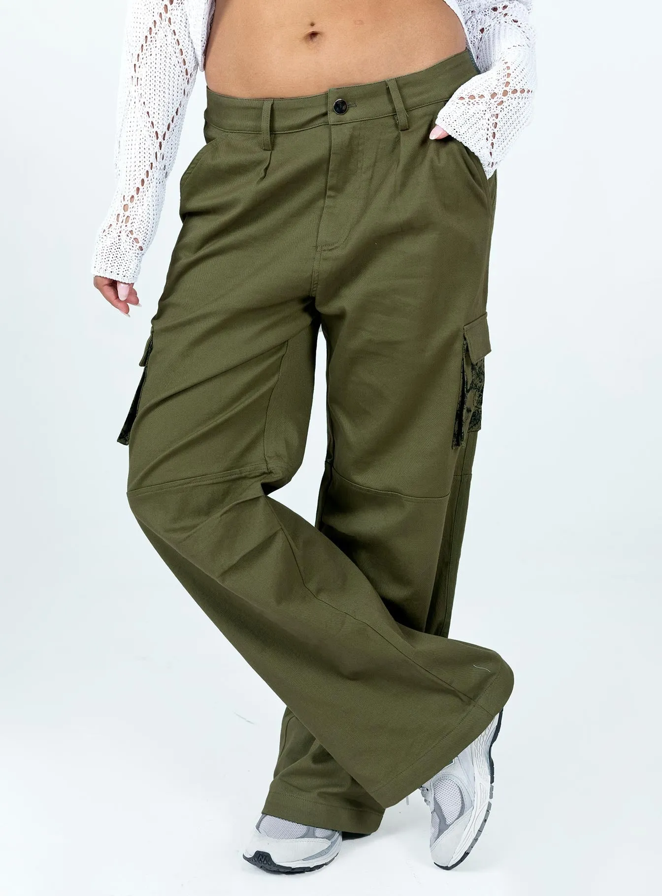 All Purpose Paisley Tattoo Cargo Pants Khaki