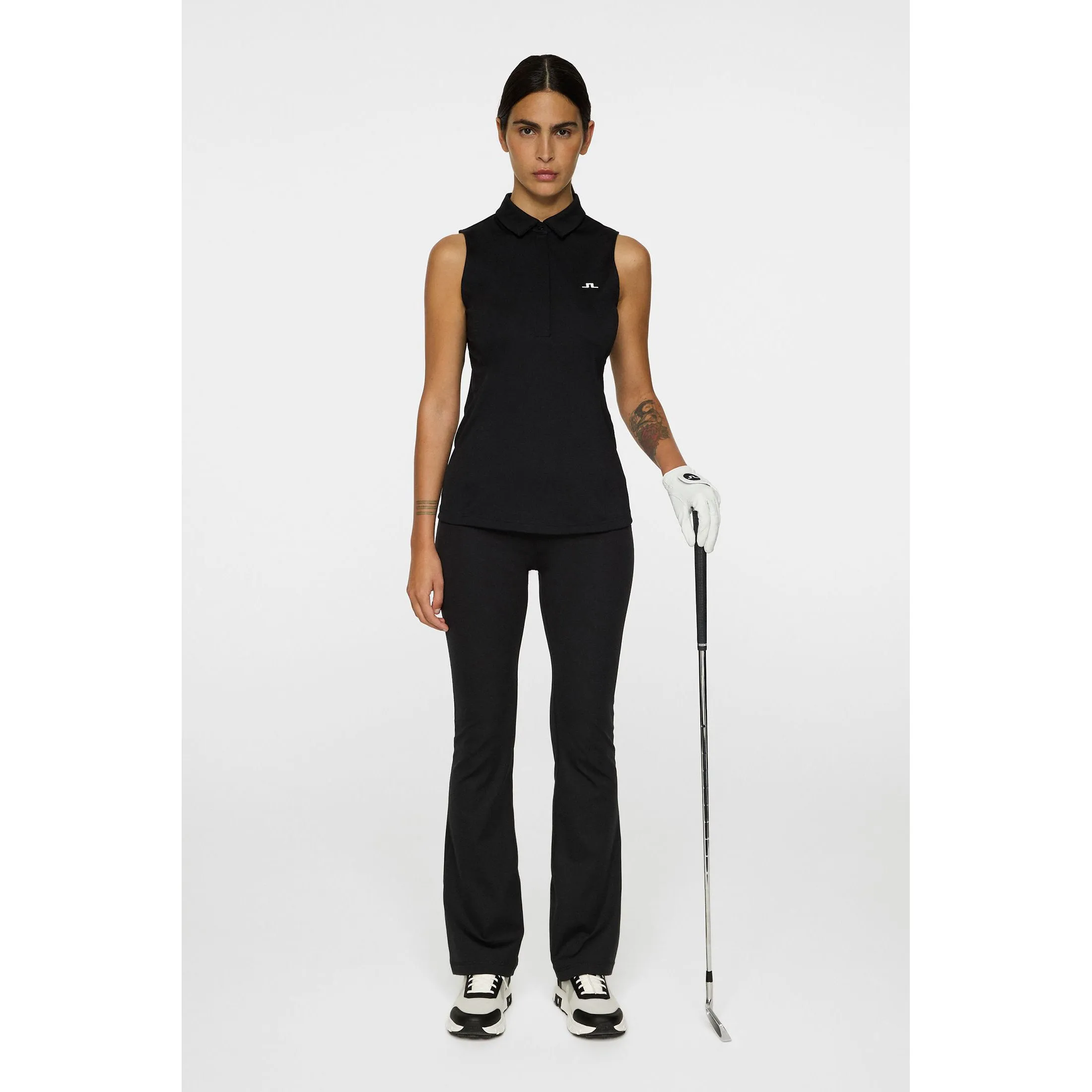Craft Edge Smart Skirt J.Lindeberg Women's Dena Sleeveless Golf Polo Shirt - Black