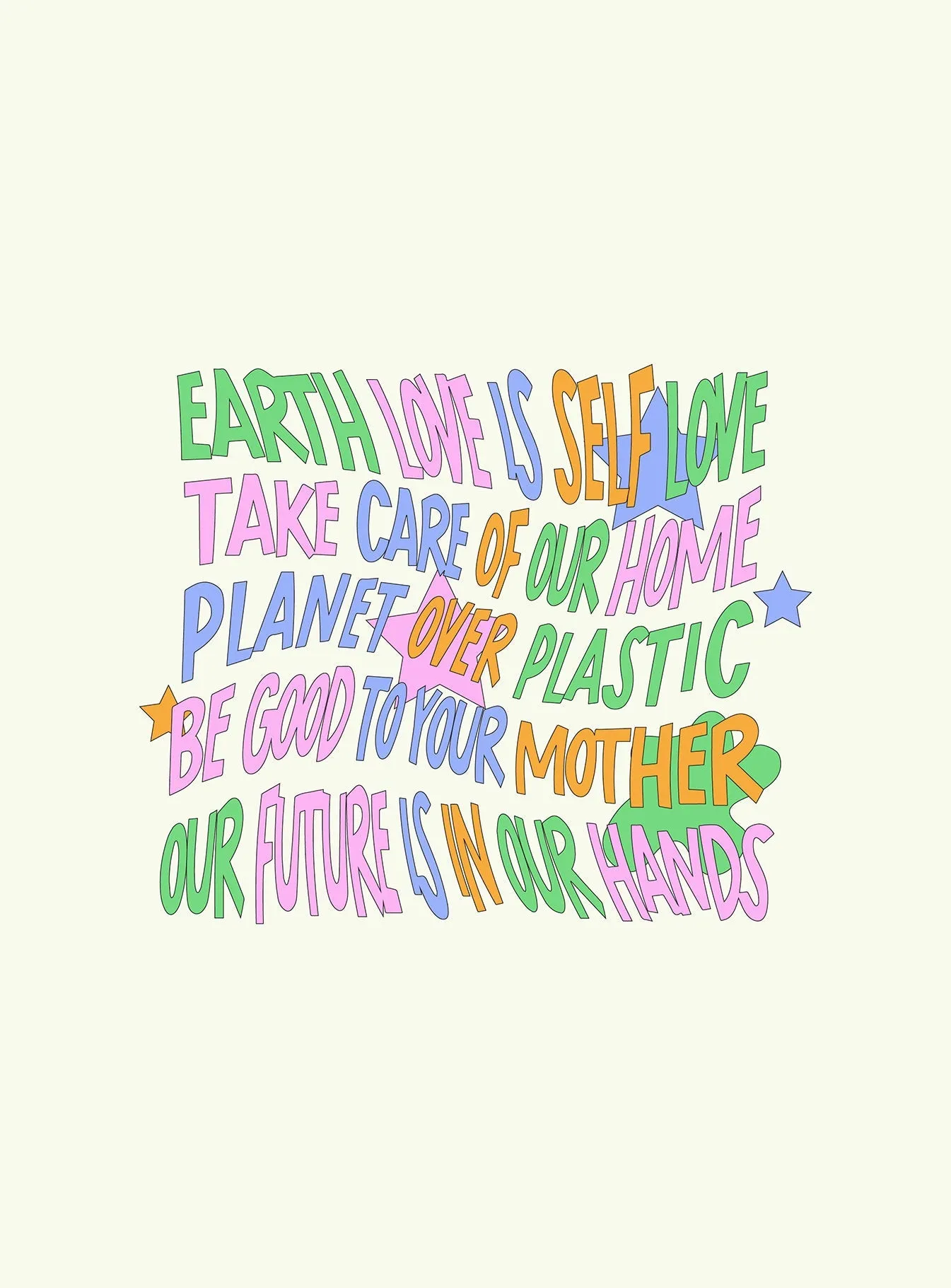 Organic Be Kind Charity Baby Tee Cream fade resistant color