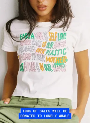 Minimal Fit Comfy Vibes Organic Be Kind Charity Baby Tee Cream