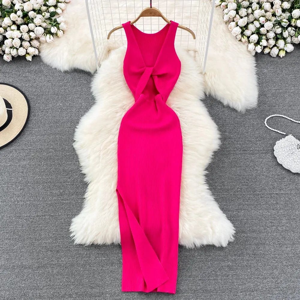 Evening-Wear Style Black Sexy Slit Spaghetti Strap Women Long Casual Maxi Dresses For Ladies