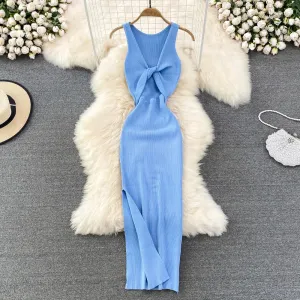 Satin-Edge Style Black Sexy Slit Spaghetti Strap Women Long Casual Maxi Dresses For Ladies