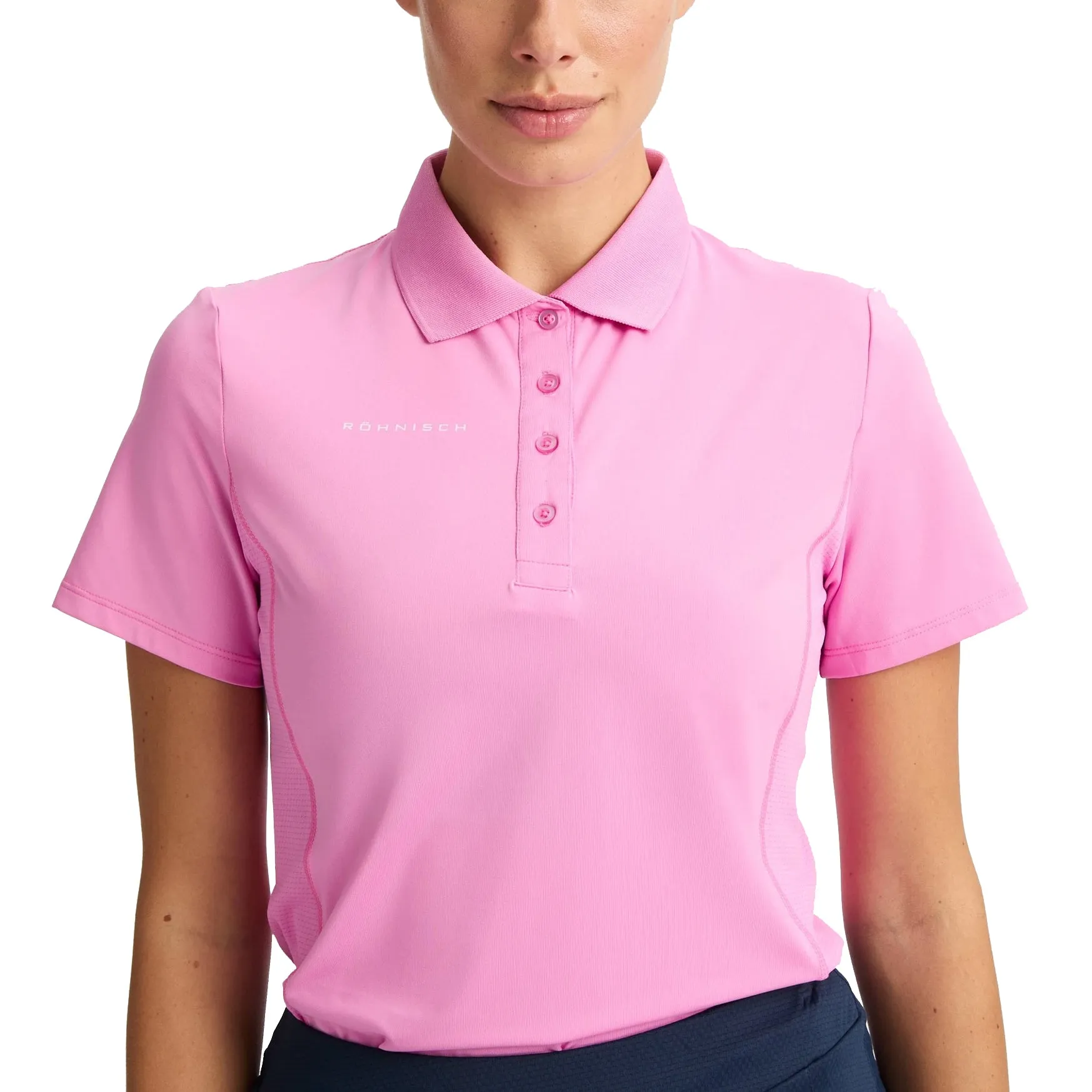 Rohnisch Women's Nicky Golf Polo Shirt - Fuchsia Pink Accessory Fashion VersatileCuff
