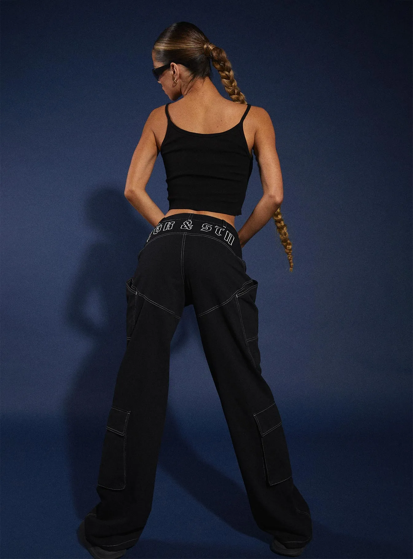 Anti Pilling Treatment JGR & STN  Christina Cargo Pant Black