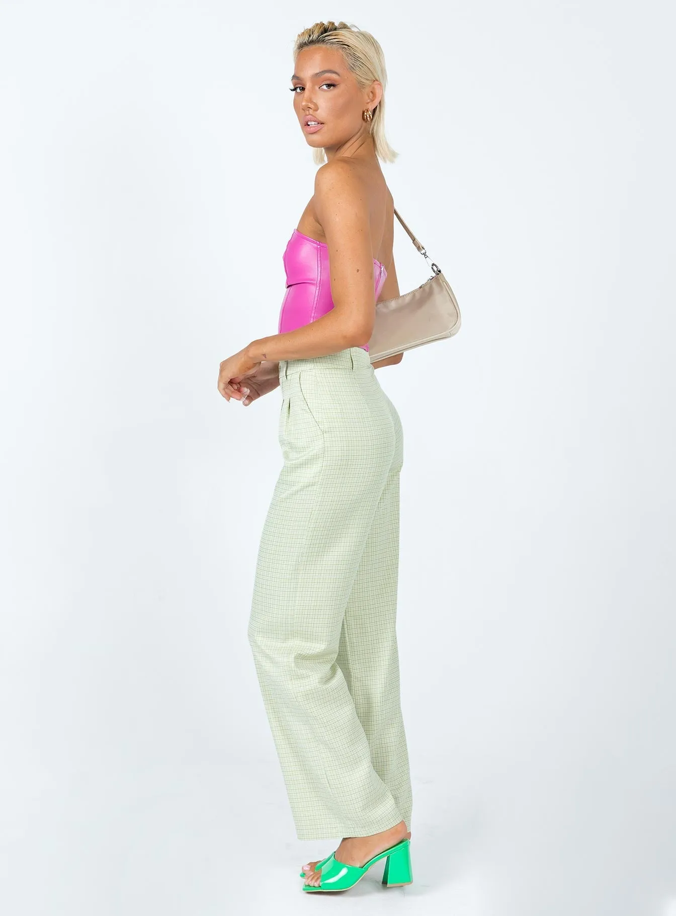 Cooling Fabric Archer Pants Green Check
