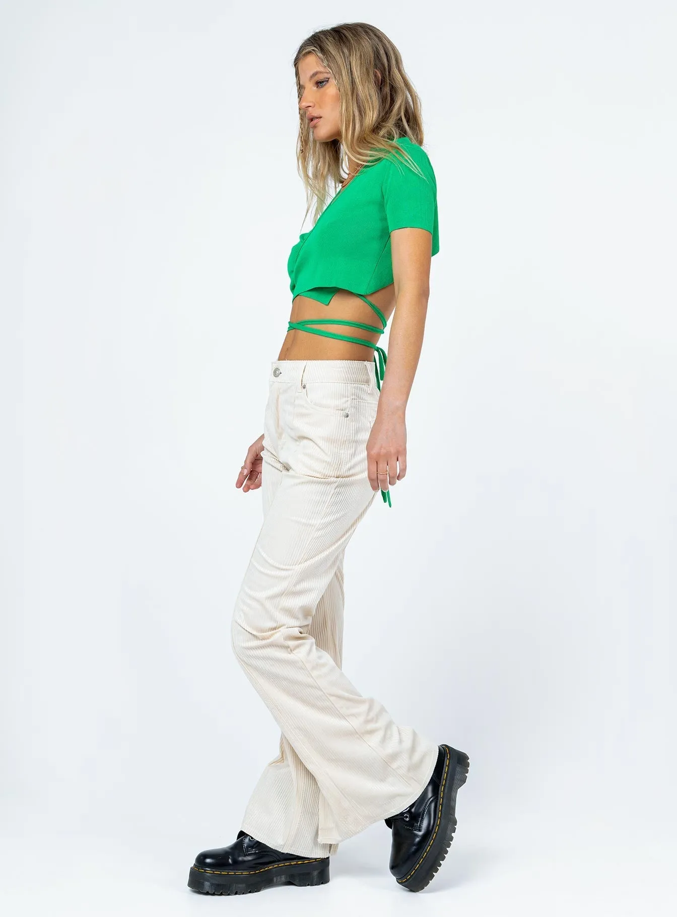 Street Active Casual Edge Michael Cord Pants Beige