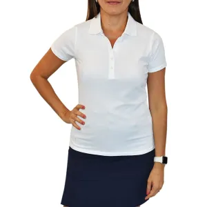 Recycle Glow Glenmuir Women's Paloma Golf Shirt - White