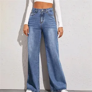 Women's Loose High Waist Wide Leg Jeans Comfortable Shorts