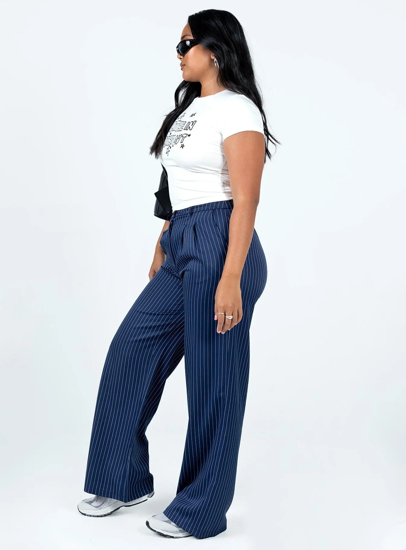 Lightweight Movement Fit Archer Pants Pinstripe Navy