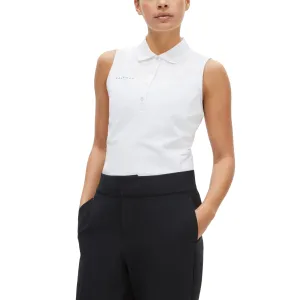 Lightweight sweater Opaque Tone Rohnisch Women's Nicky Sleeveless Golf Polo Shirt - White