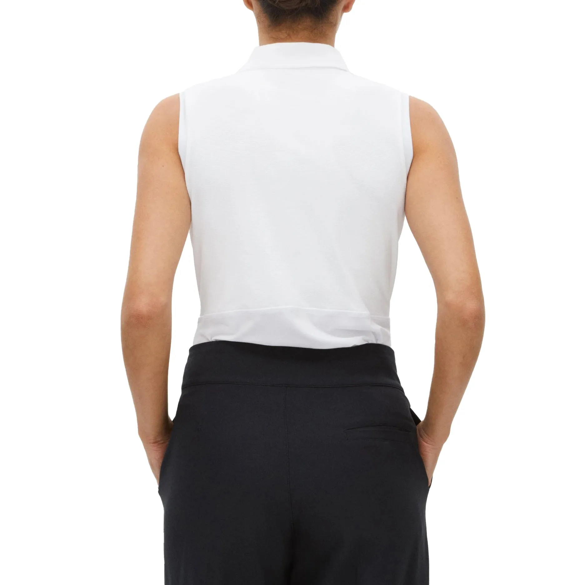Flexible Outerwear Rohnisch Women's Nicky Sleeveless Golf Polo Shirt - White