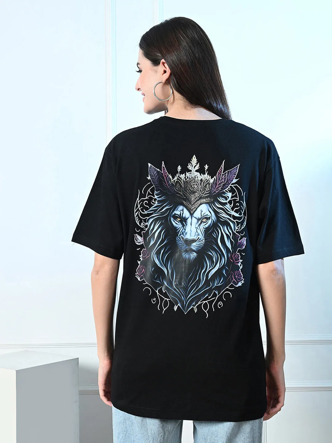 Classic 100% Cotton Lioness T-shirt - Black Timeless and Chic