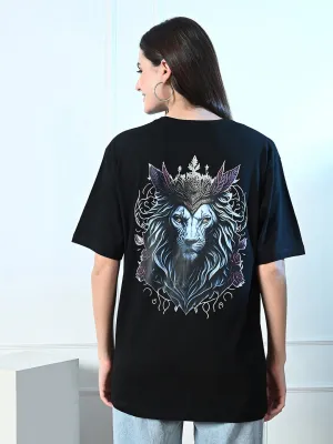 Classic 100% Cotton Lioness T-shirt - Black Timeless and Chic