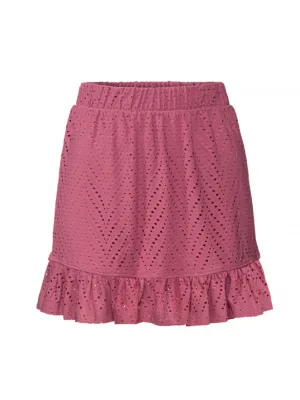 Artisan Print Smart Texture Women's Eyelit Skirt,Pink