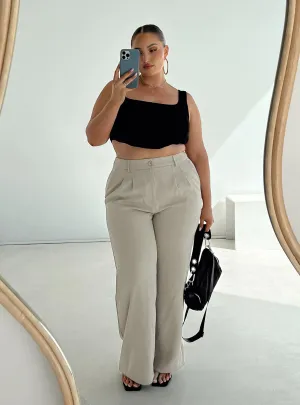 Archer Pants Taupe Curve Breathable Mesh Panels Perfect Fit