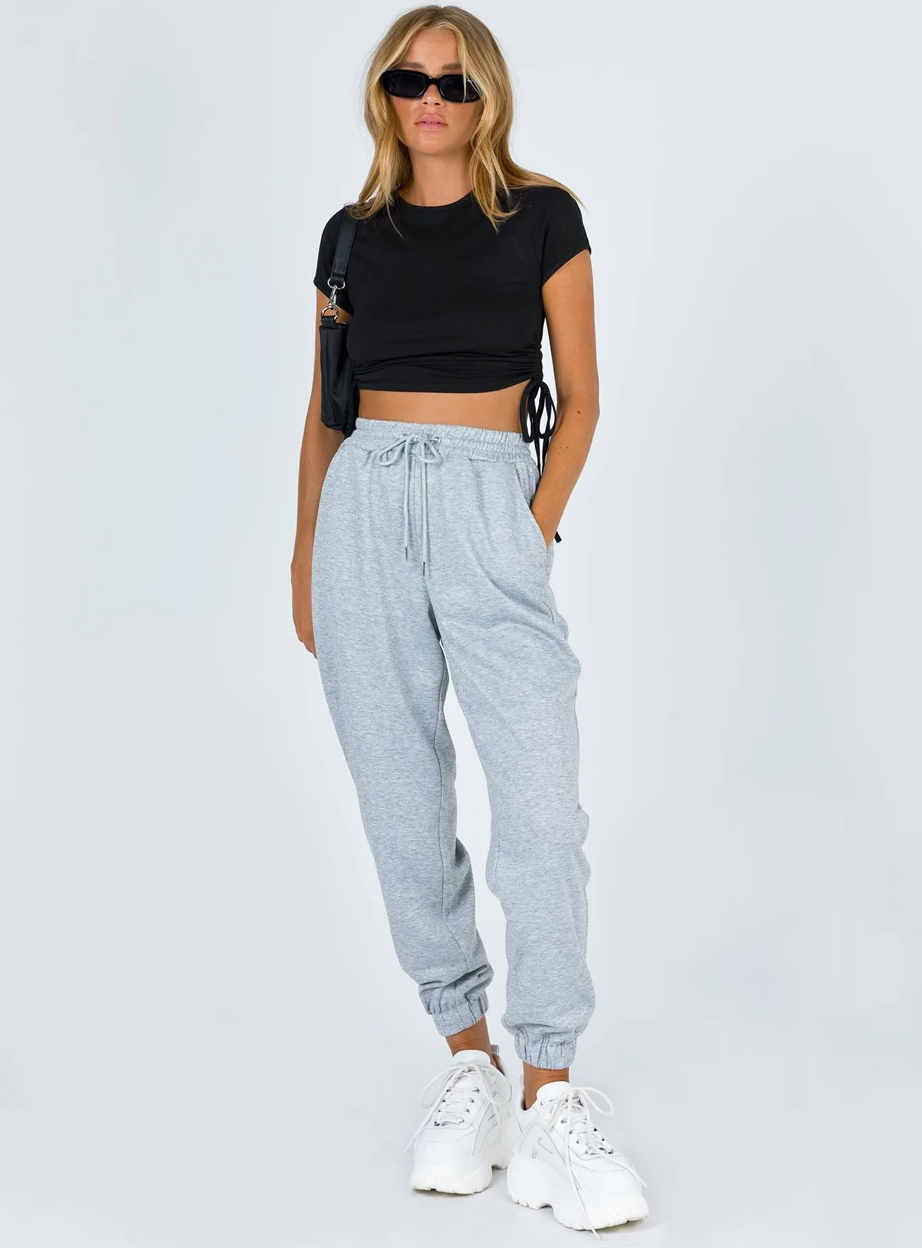Breathable Weave Fabric Nero Track Pants
