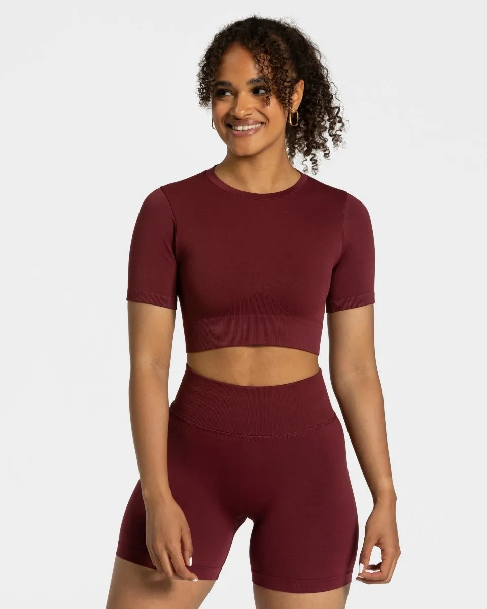 Sensation Crop Top "Weinrot" Everyday Top