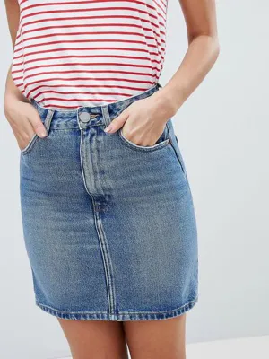 Women's Plain Solid Denim Skirt,Blue Dance Practice Family Celebration