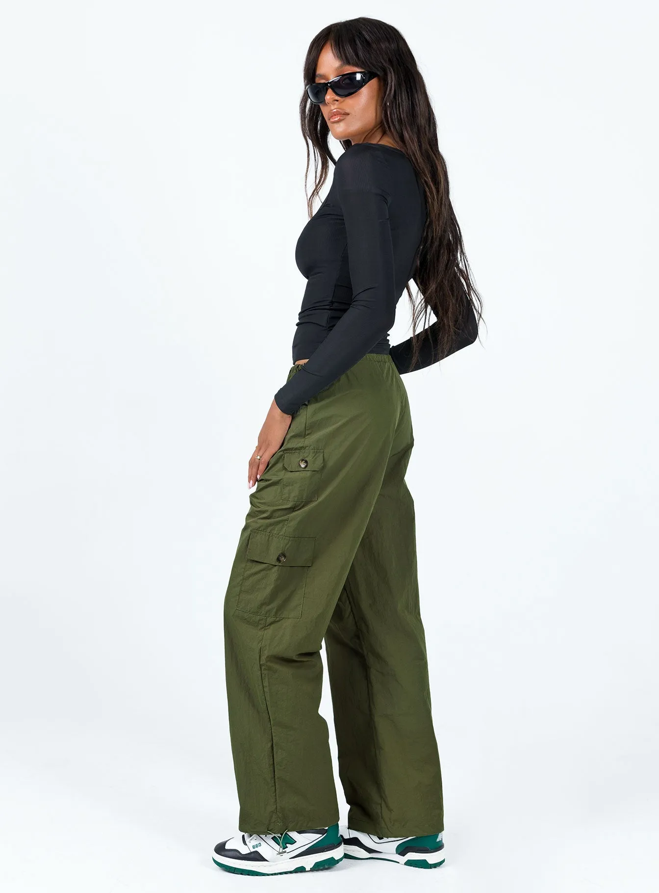 Adjustable Fit Quick Adjust Fit Erave Parachute Pants Khaki