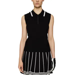 Comfortable Shorts J.Lindeberg Women's Ramona Sleeveless Knitted Golf Polo Shirt - Black