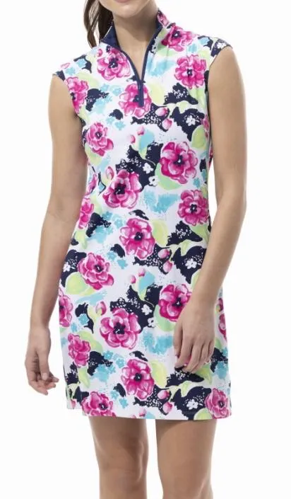 New San Soleil SolSTyle Cool 36" Golf Dress- Camellia Pink MSP$138 Comfort Waist Fit