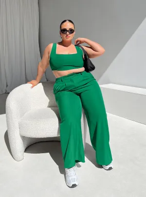 Huxley Set Green Curve Stretch Waist