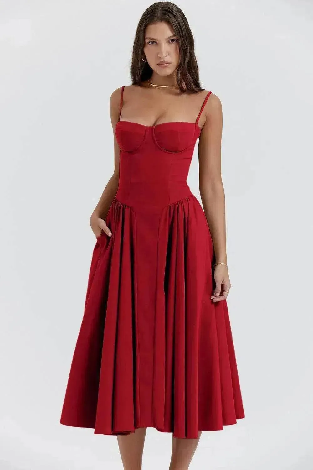 Event Mood Suspender Dress Summer Elegant Low-cut Slim Backless Sling Dress For Women Clothing Party Evening