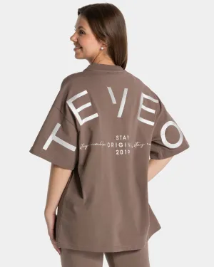 Holiday Style Animal print wildness Signature Oversized T-Shirt "Mokka"