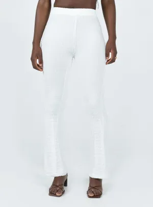 Modern Utility Tapered Leg Design Vereen Pants White
