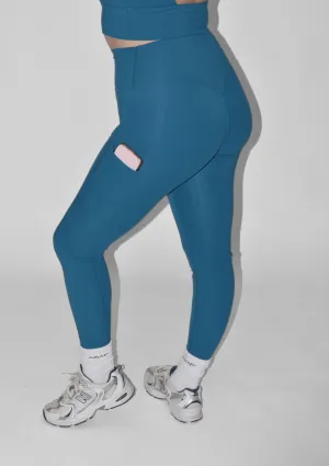 Anti Static Fabric Four Way Pocket Leggings 2.0 - Petrol Blue