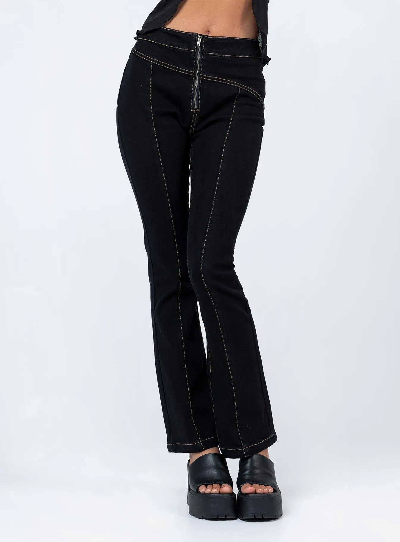 Zia Flare Pants Black Premium Stretch