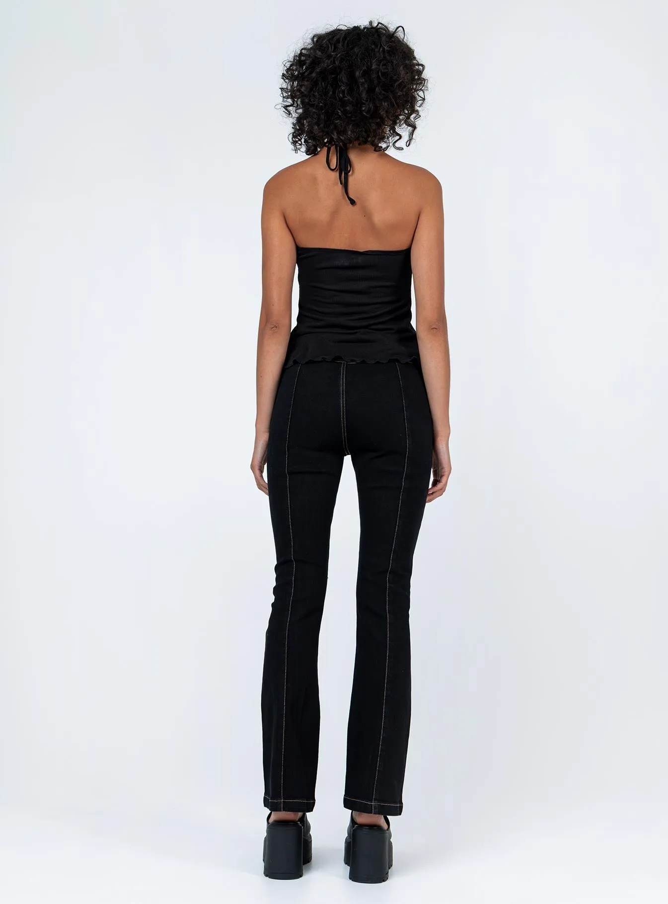Chilly Layering Zia Flare Pants Black
