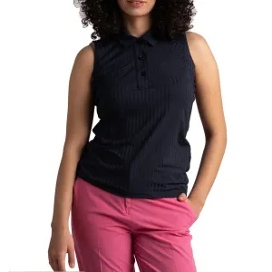 Cross Women's Andrea Sleeveless Polo Golf Shirt - Navy Cozy Knit