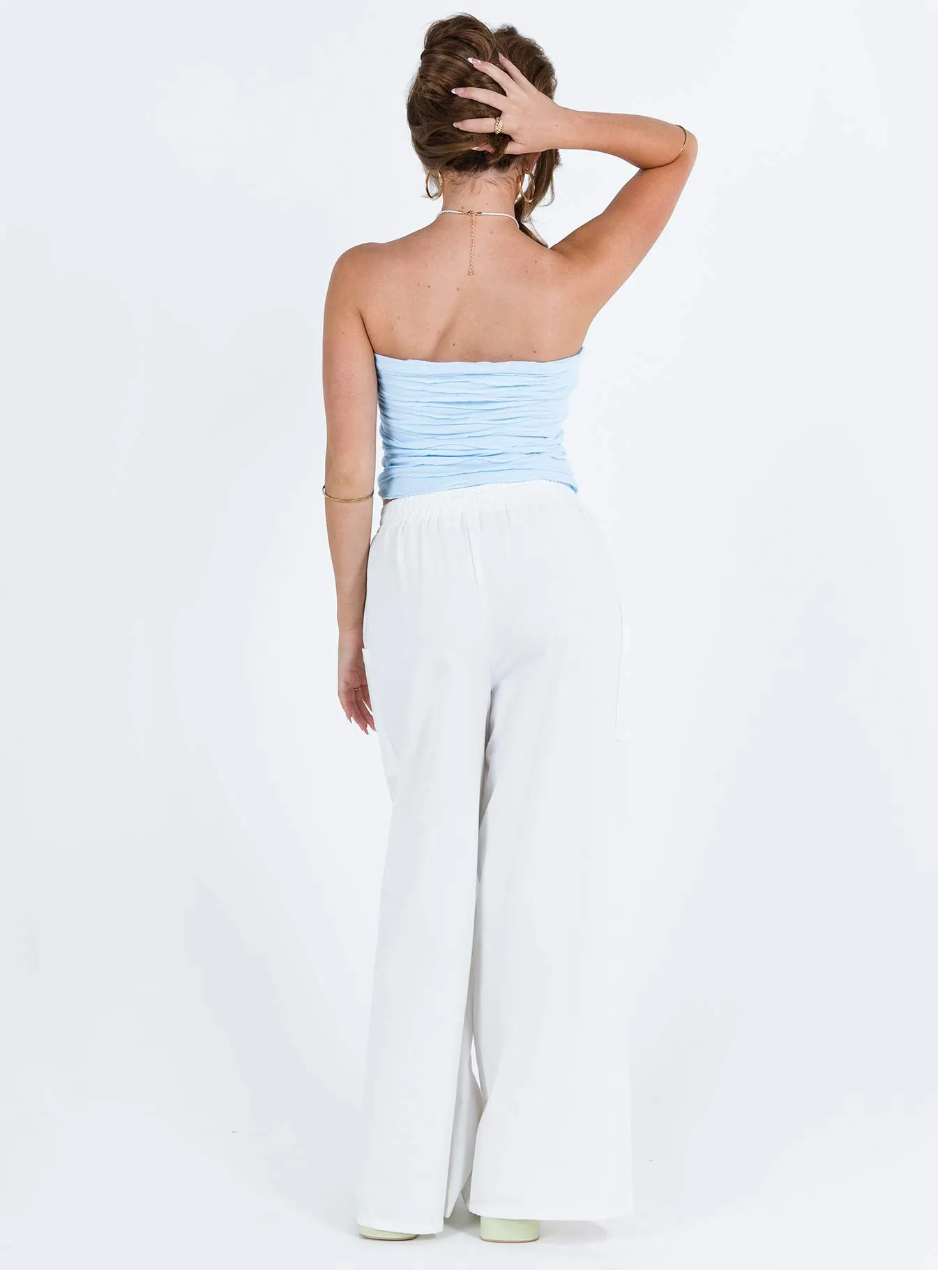 Brunie Pants White Petite Compact Packability Quick Dry Wear