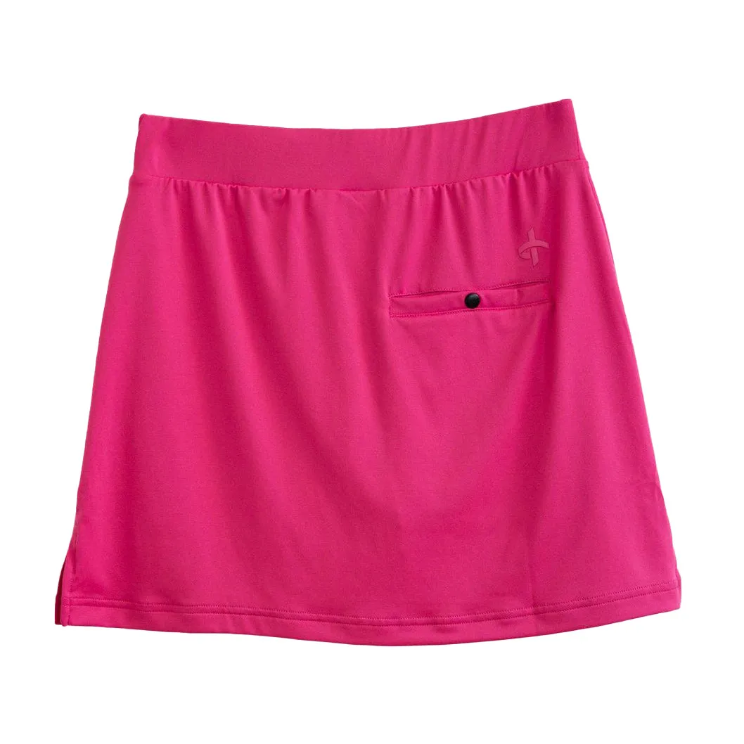 Smooth Finish Core Collection Cross Women's Stella Long Golf Skort - Raspberry Rose