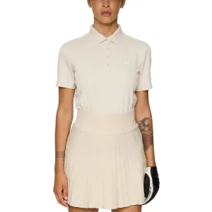 J.Lindeberg Women's Izara Golf Polo Shirt - Moonbeam AntiPillFinish