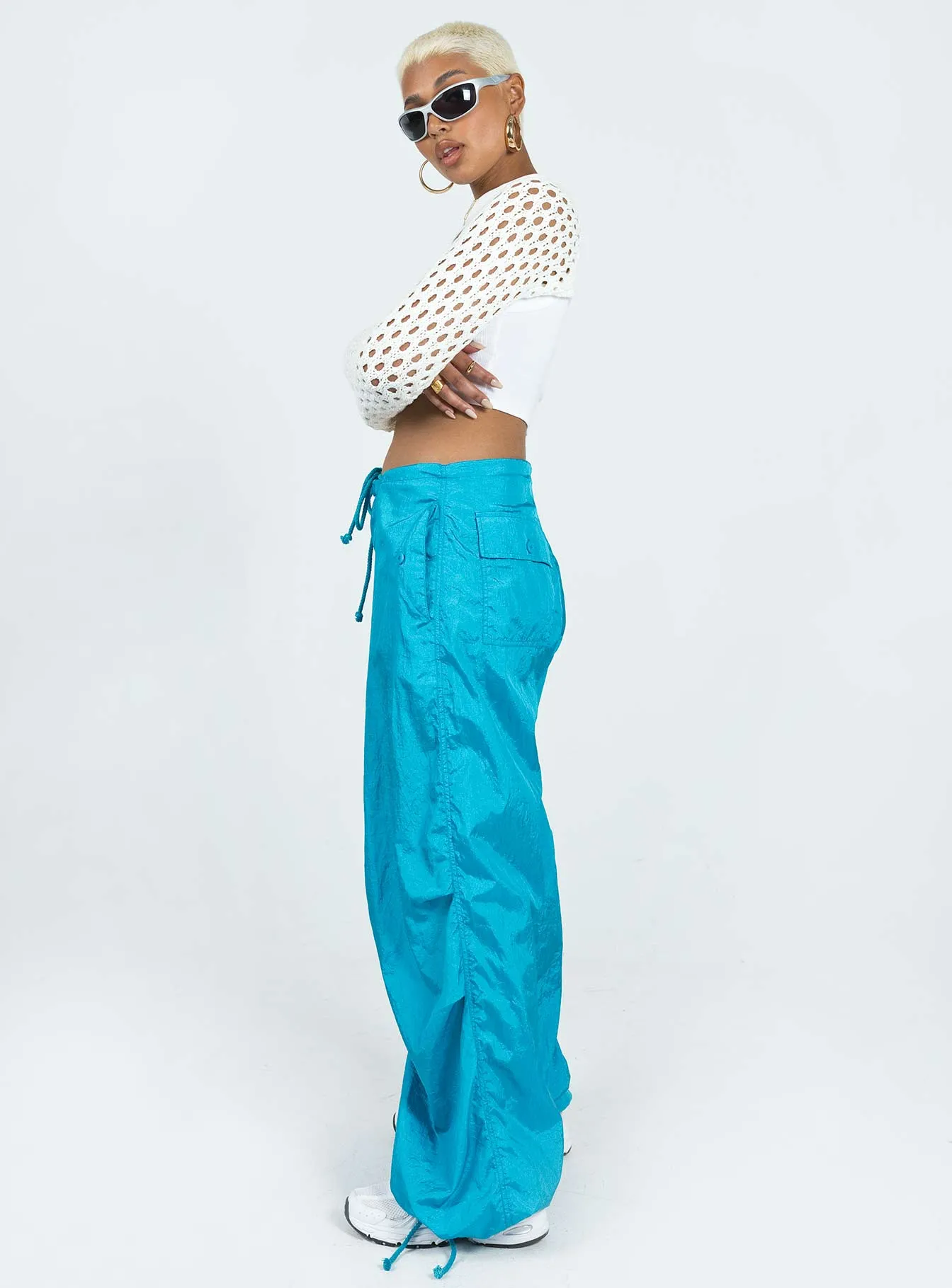 Trendy Comfort Packable Fit Motel Chute Trousers Blue