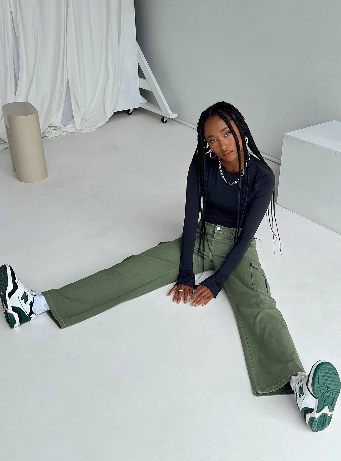 Pawley Cargo Pants Khaki Simple Cut