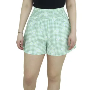 Flexible Fit Women's Floral Casual Short,Light Green