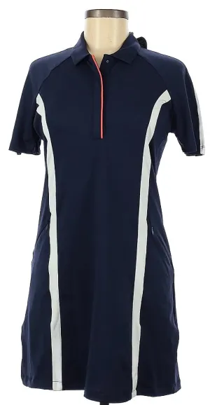 New Callaway Navy & White Short Sleeve Dress Size M  MSP$104 Formal Choice Anytime Fit